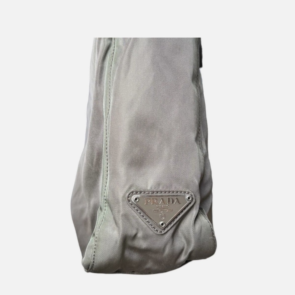 Prada Pressuto Nylon Tote, Gray - Picture 3 of 9